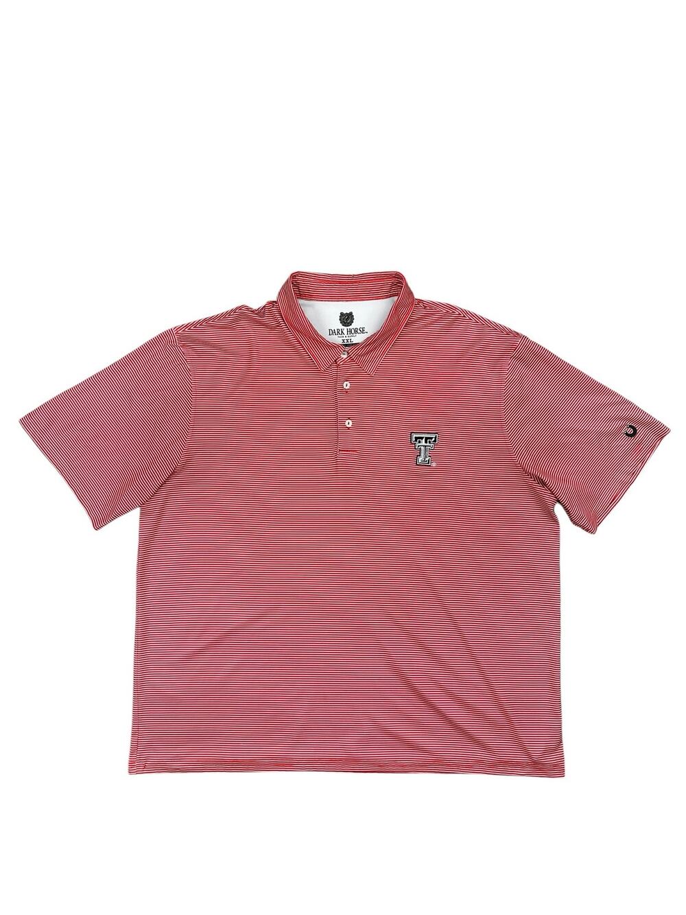 Dark Horse Tack & Supply Texas Tech Red Raiders Striped Golf Polo — Size 2XL